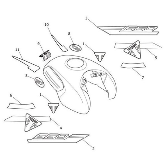 Bild von Decal, Fuel Tank, 660, LHS