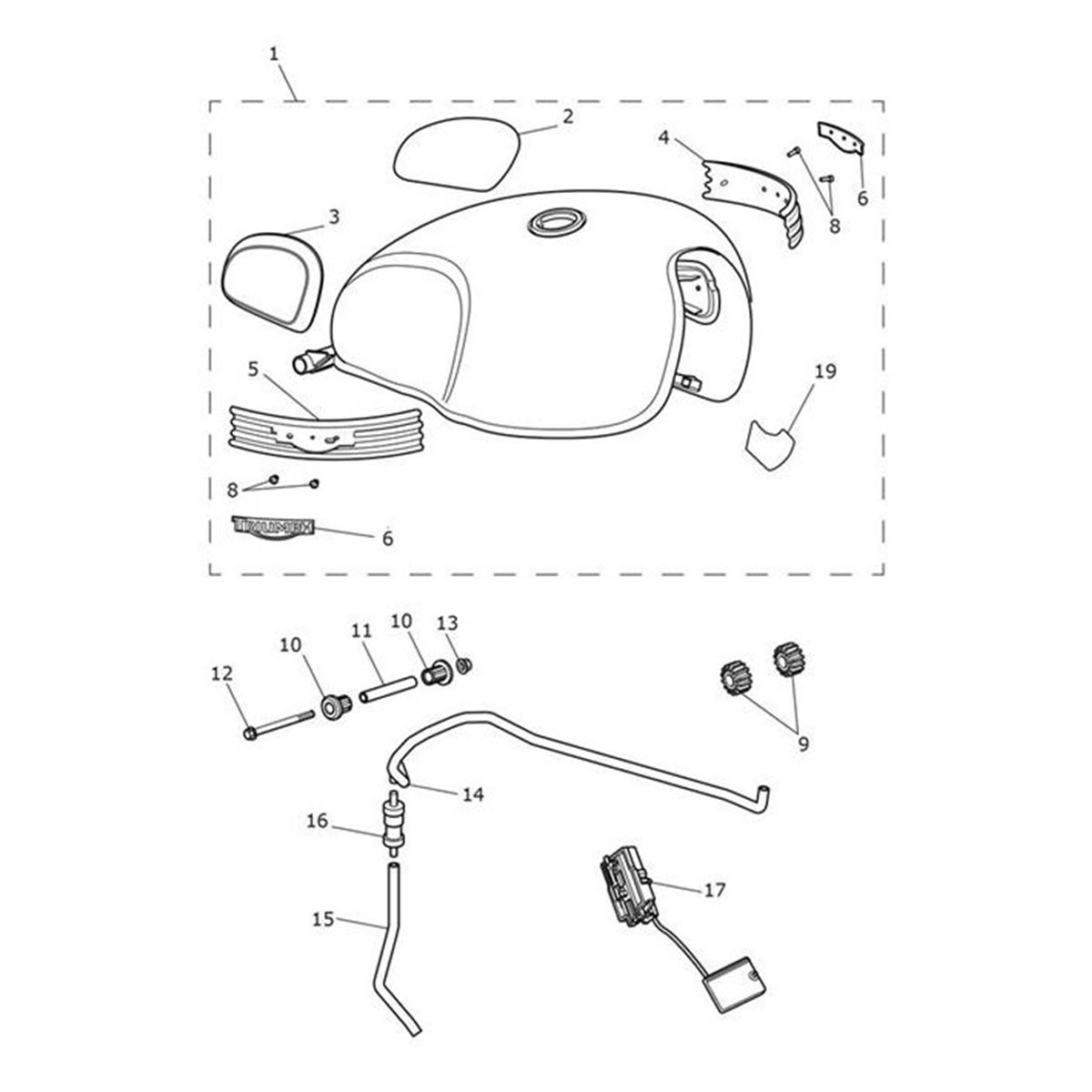 Bild von Decal, Fuel Tank, Bottom Left, No1