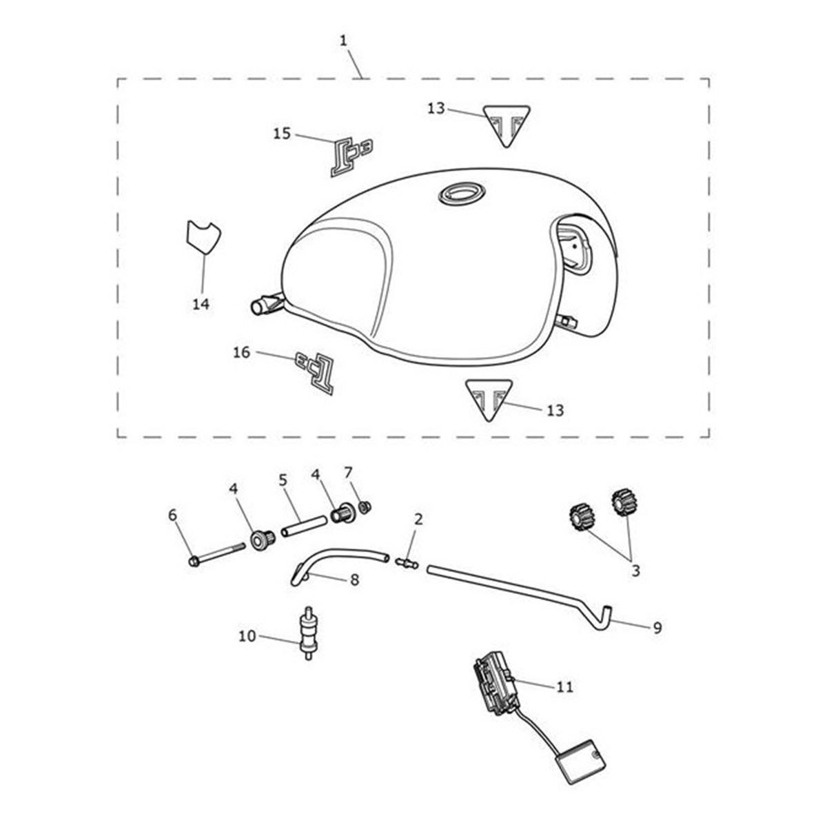 Bild von Decal, Fuel Tank, EC1, LH