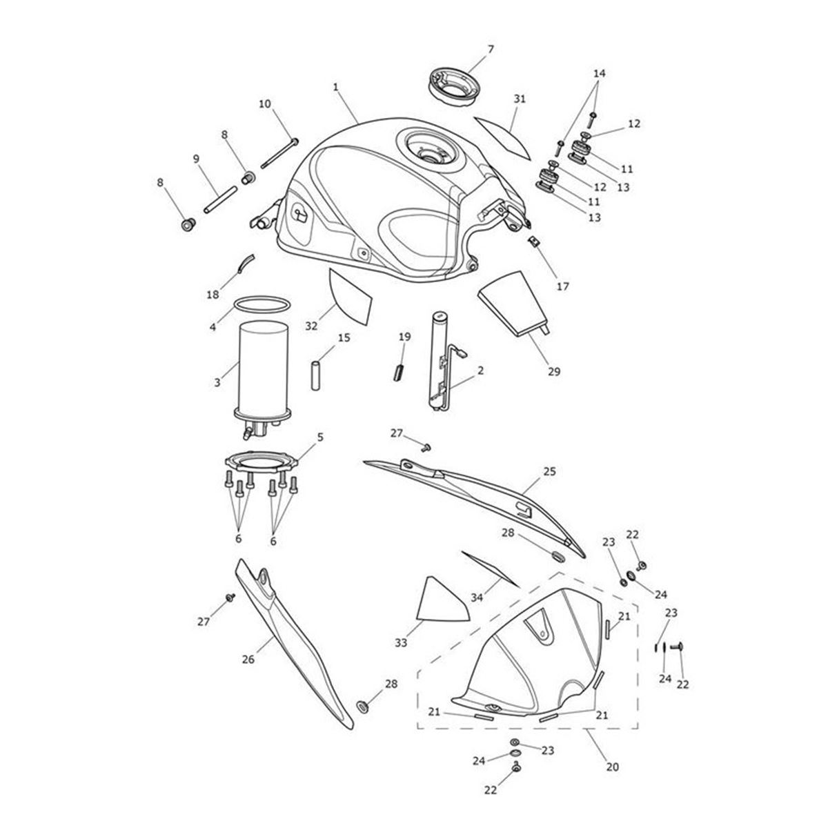 Bild von Decal, Fuel Tank, LH