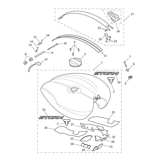 Bild von Decal, Fuel Tank, Storm