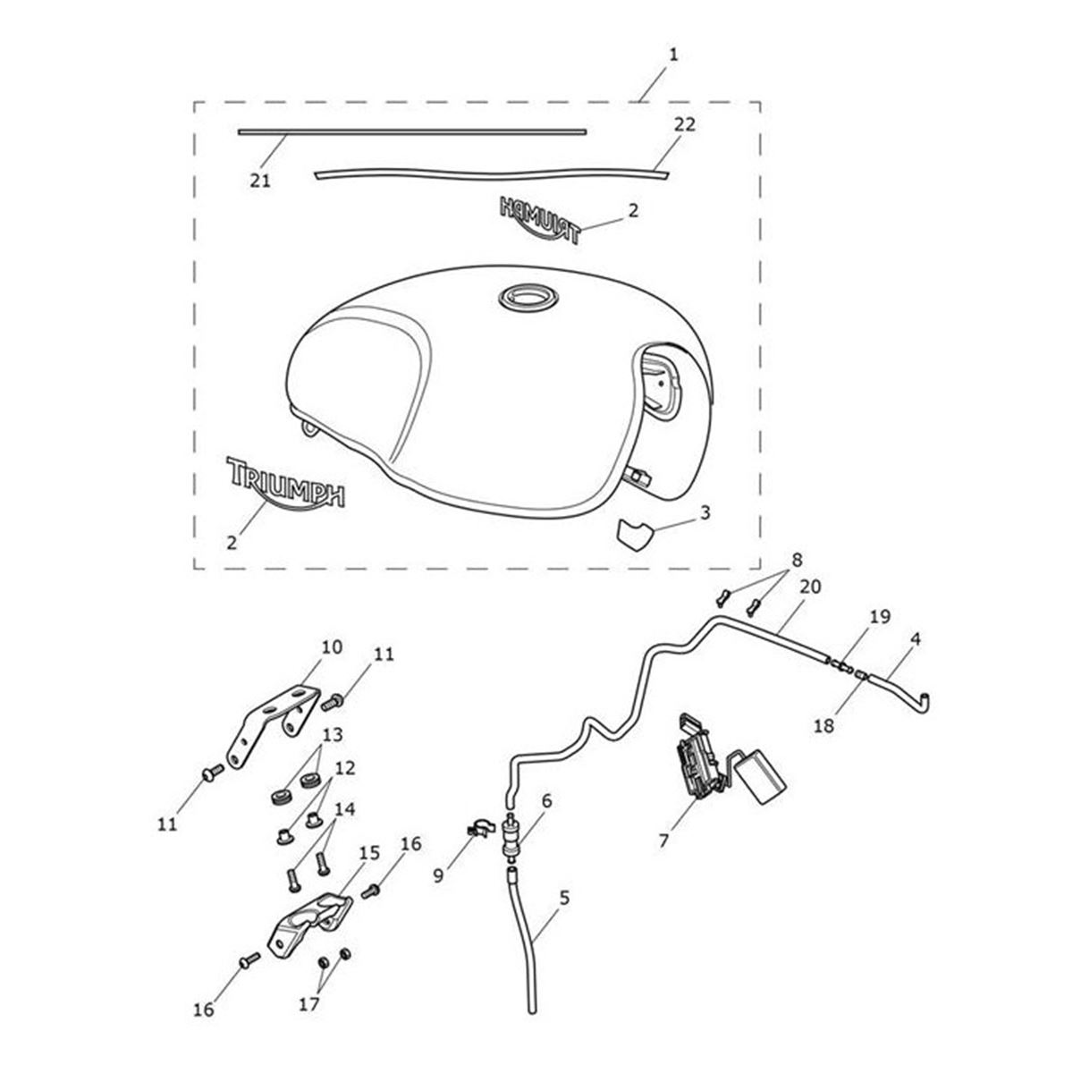 Bild von Decal, Fuel Tank, Stripe