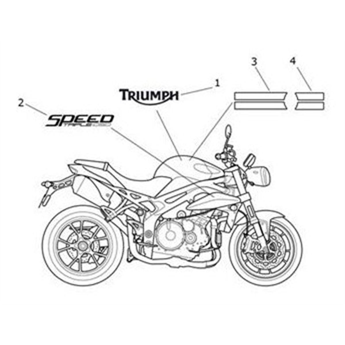 Bild von Decal, Fuel Tank Stripe, Front