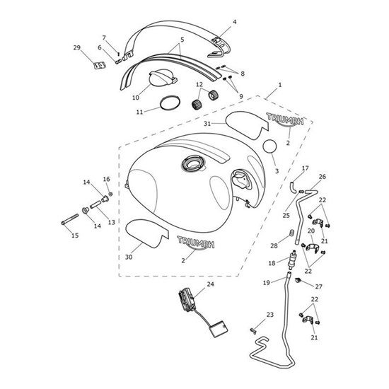 Bild von Decal, Fuel Tank