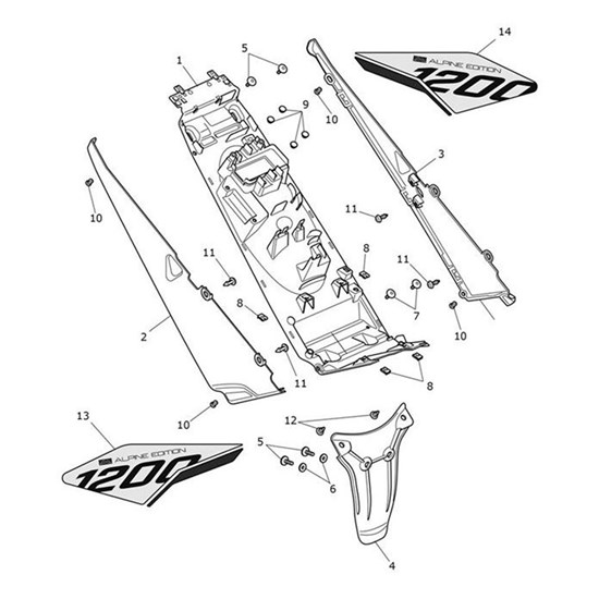 Bild von Decal, Mudguard Tray, RH, Orange
