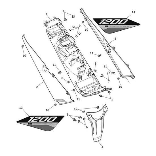 Bild von Decal, Mudguard Tray, RH, Red