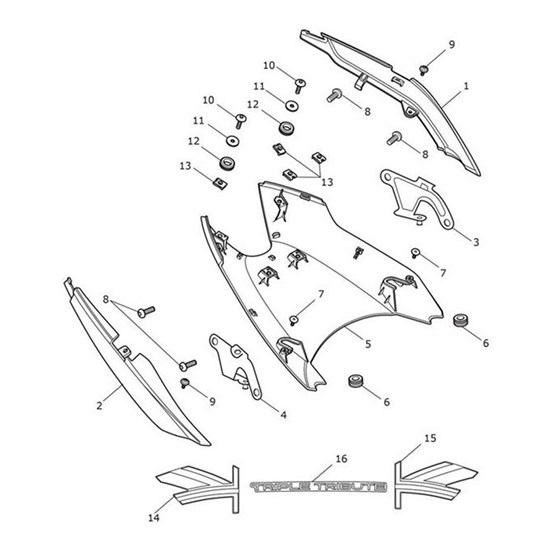 Bild von Decal, Rear Bodywork, LH, Pacific Blue