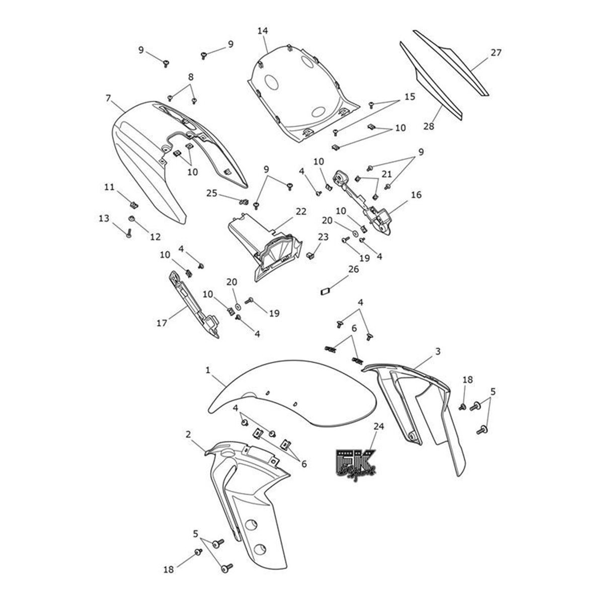 Bild von Decal, Rear Bwork, LH, Pure White