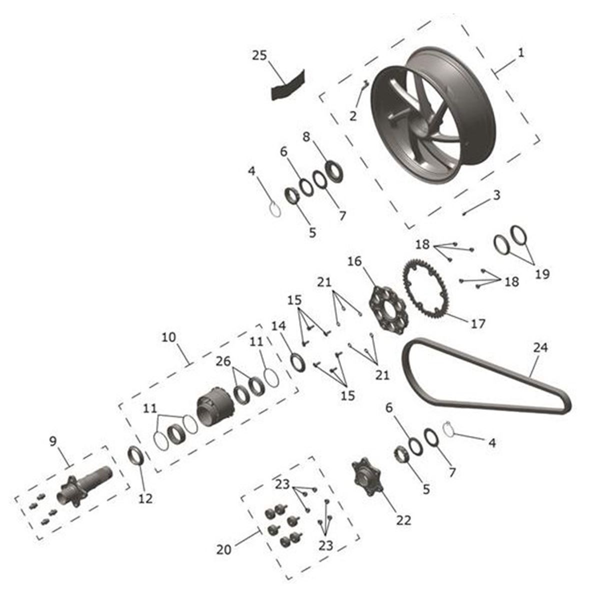 Bild von Decal, Rear Wheel