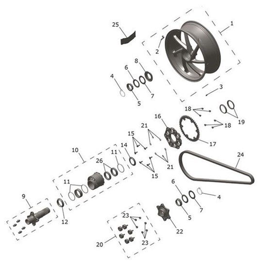 Bild von Decal, Rear Wheel