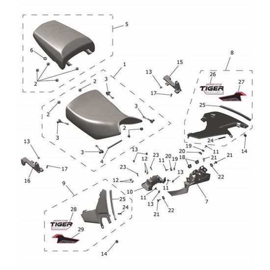 Bild von Decal, Seat Panel, RH, Rally, Grey/Blk