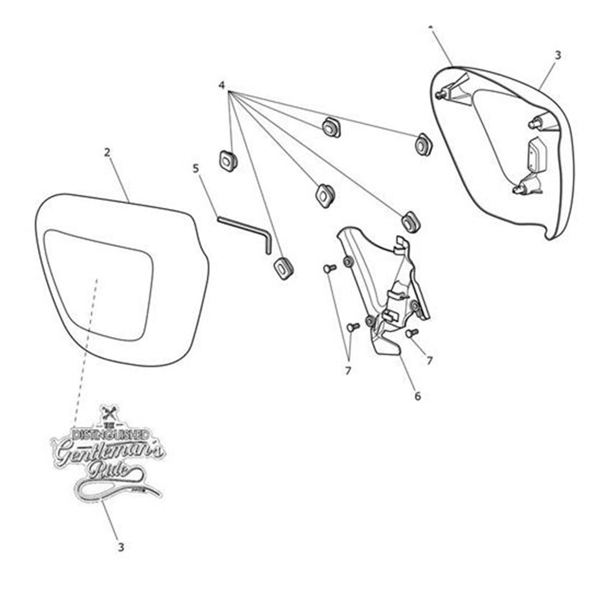 Bild von Decal, Sidepanel, DGR, Crystal White