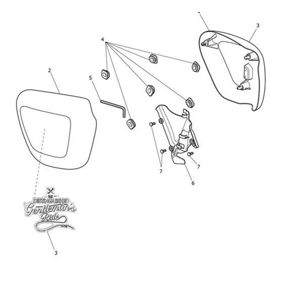 Bild von Decal, Sidepanel, DGR, Crystal White