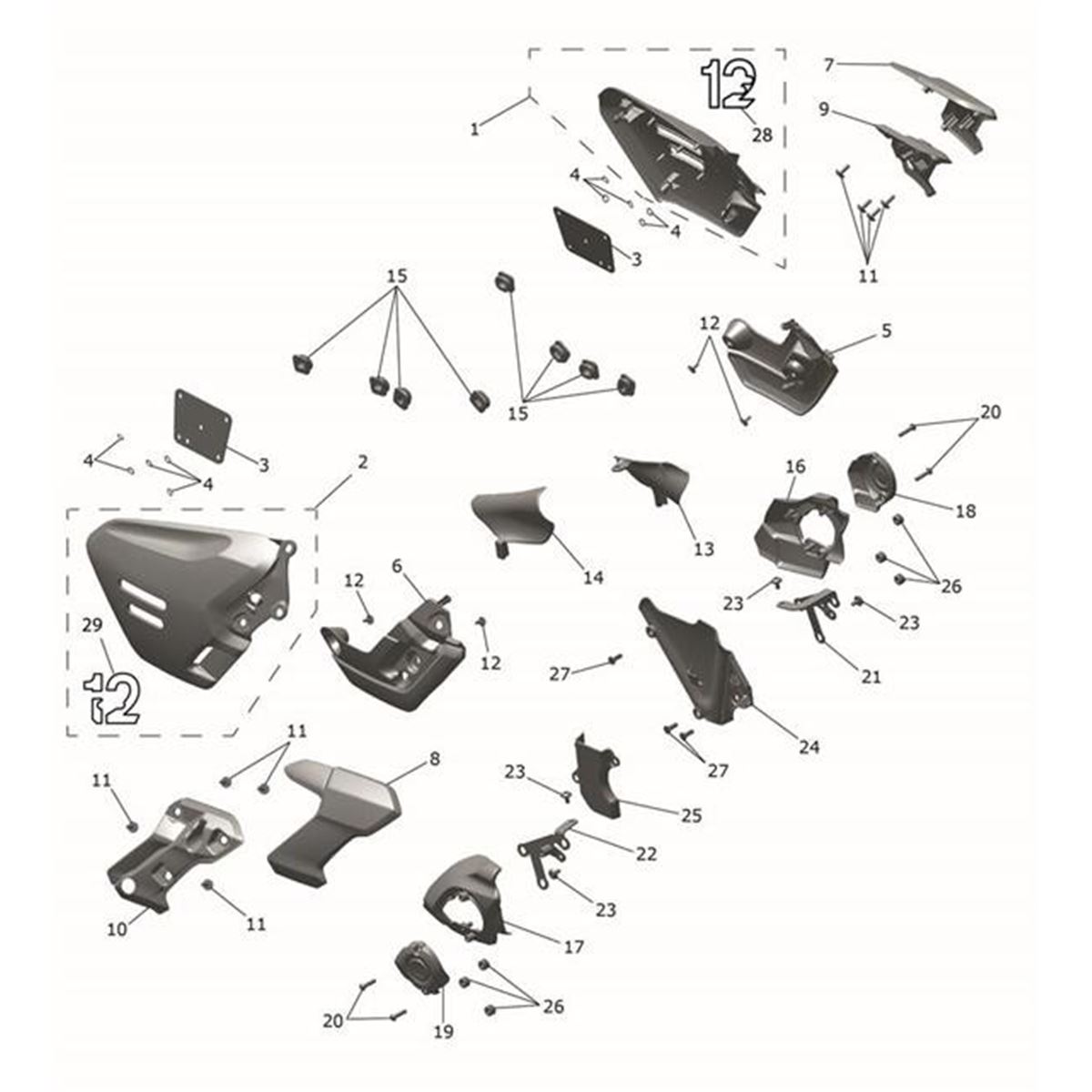 Bild von Decal, Sidepanel, LH, Aluminium Slv