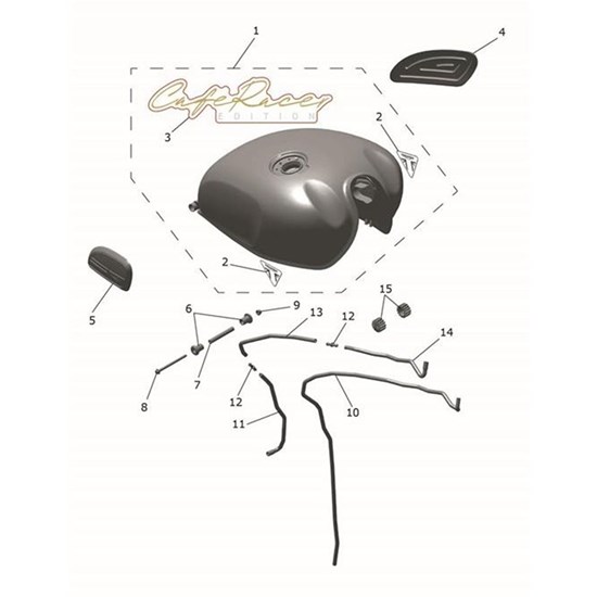 Bild von Decal, Tank, Cafe Racer