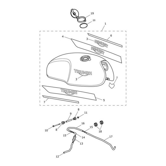 Bild von Decal, Tank, Lower, Silver, LH