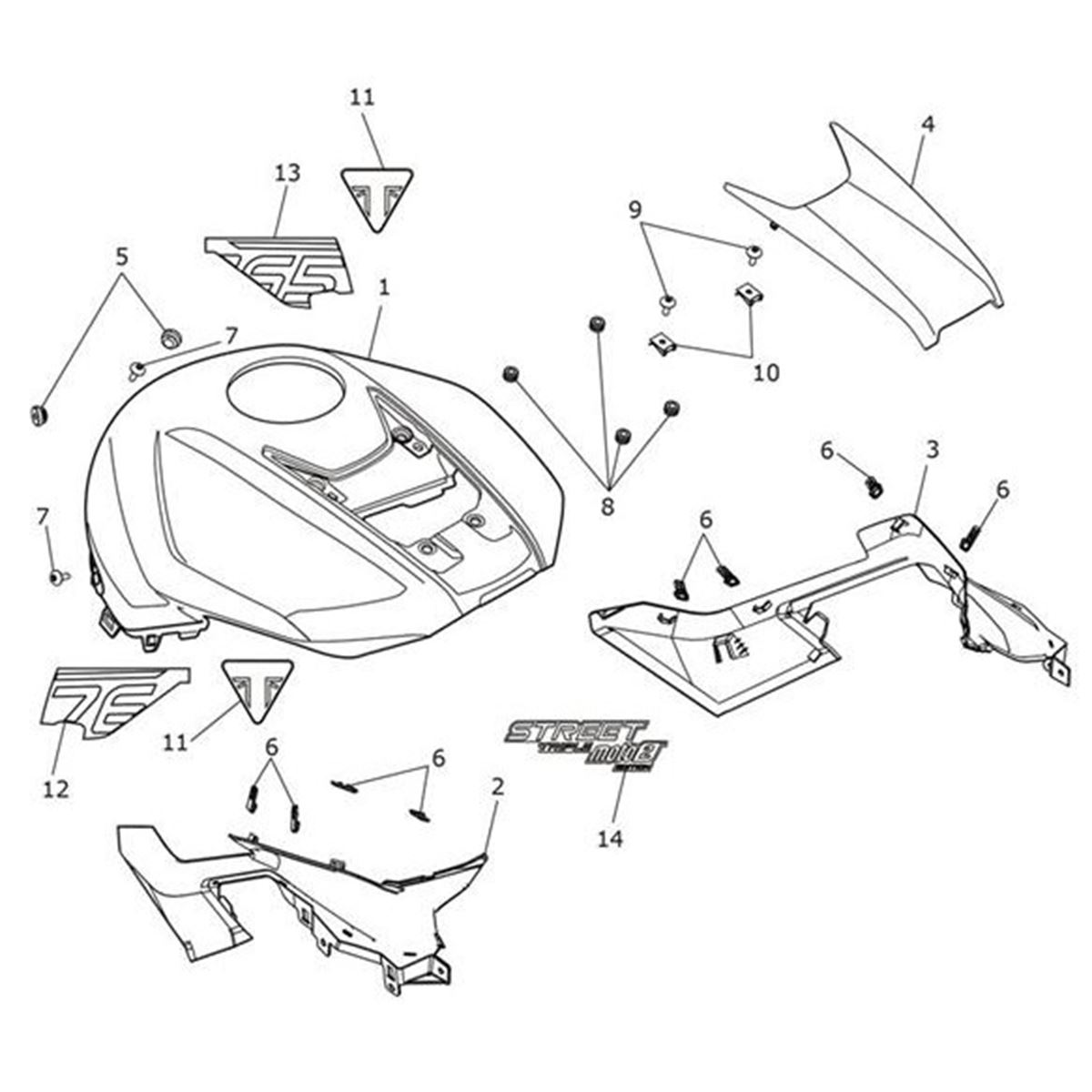 Bild von Decal, Tank Upper, LH, LTD, Jet Black