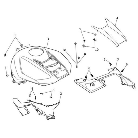 Bild von Decal, Tank Upper, LH, RS, Grey