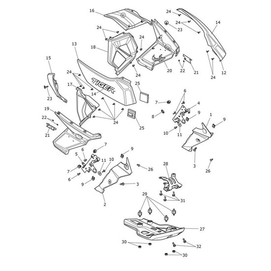 Bild von Decal, Upper Rad Cowl, LH