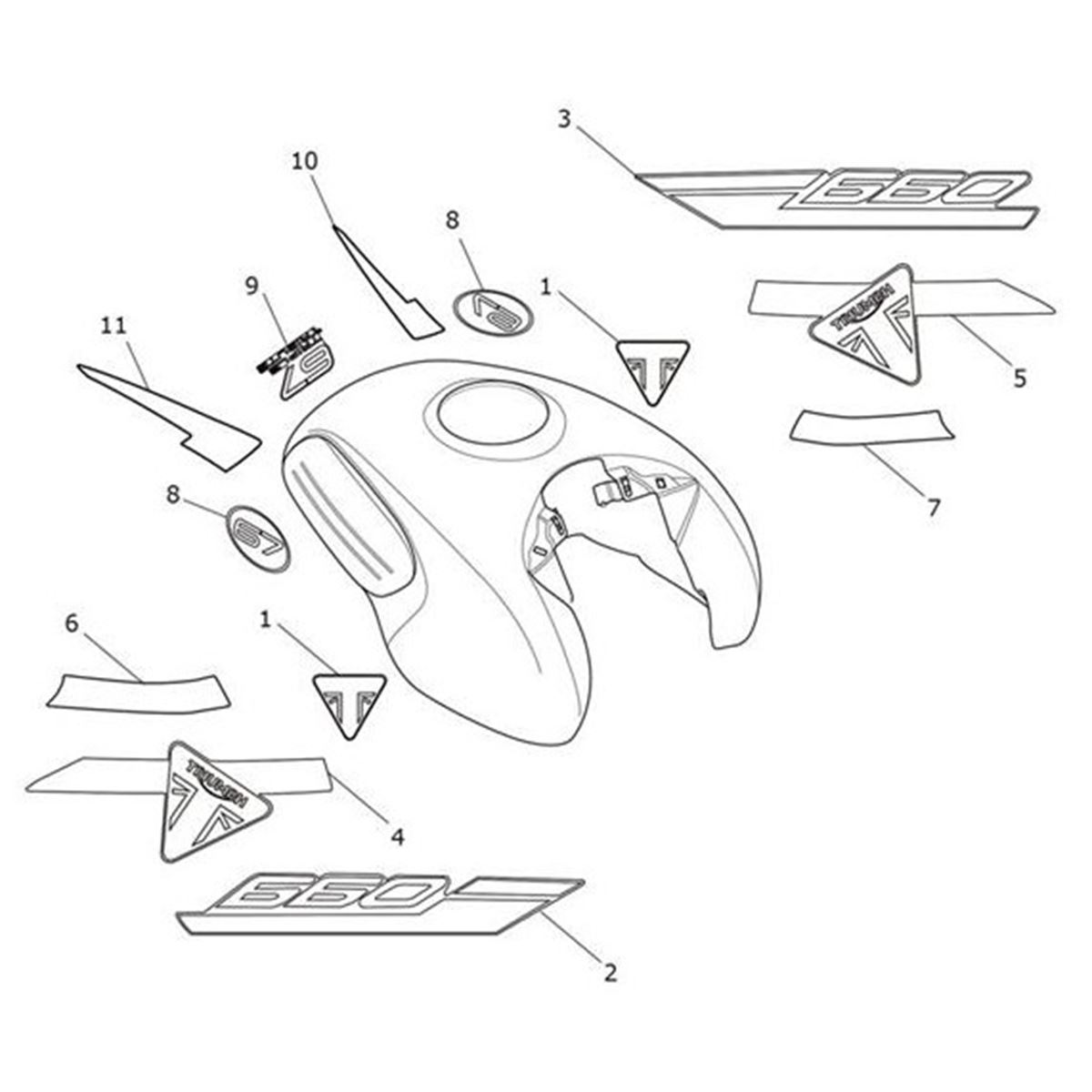 Bild von Decal 1, Fuel Tank, RH, Colour 1