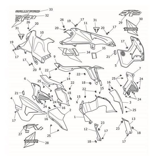 Bild von Decal 2, Tank, Rally, LH, Yellow