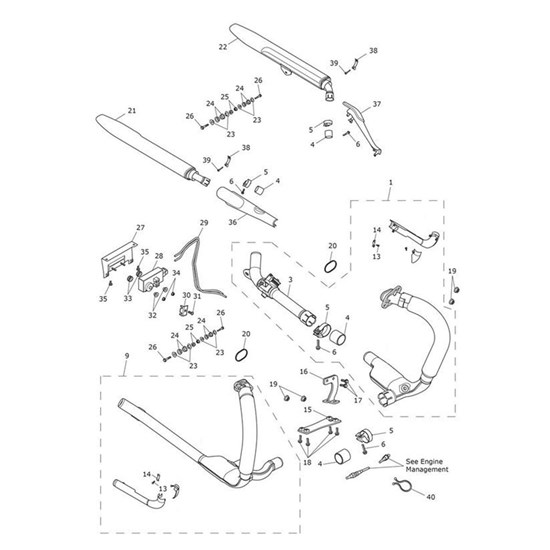 Bild von Exhaust, Header Assy, LH, Fab & Chromed