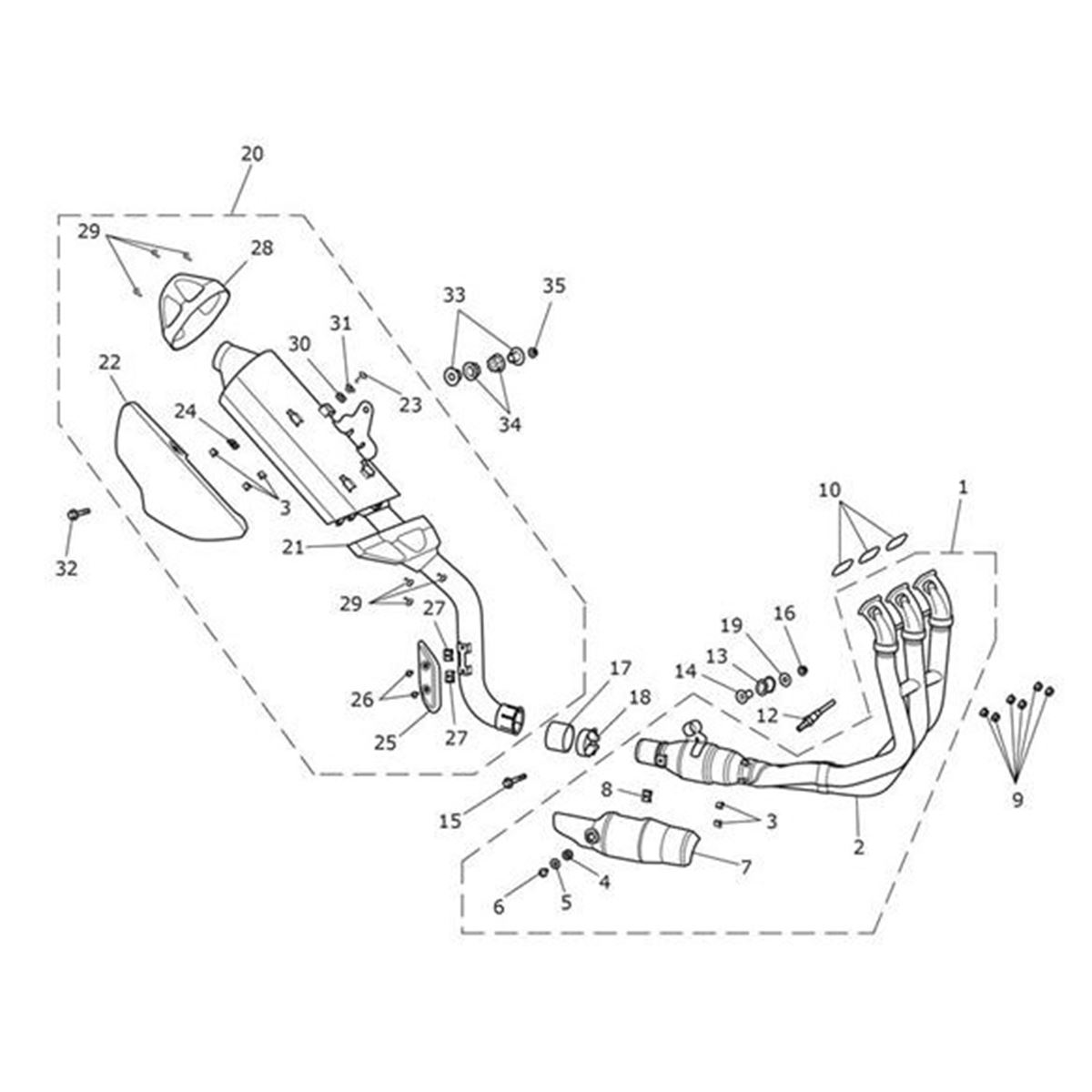 Bild von Exhaust Header Assy, Cat