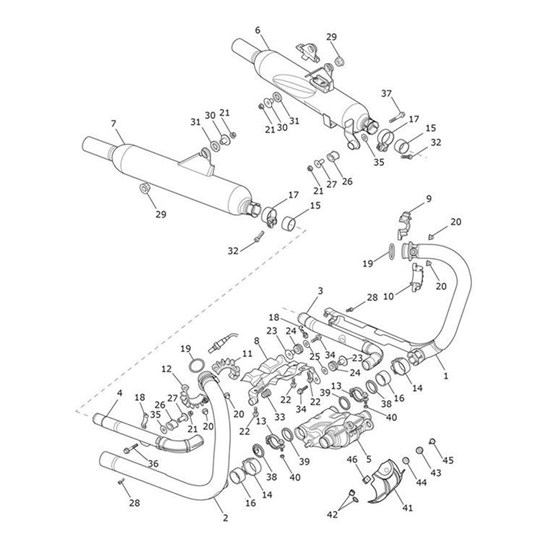 Bild von Exhaust Header Assy, RH, Black