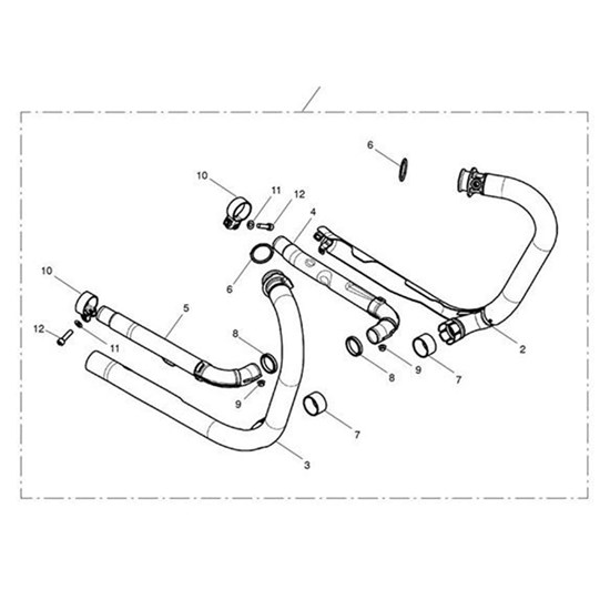 Bild von Exhaust Header Assy, RH, Black