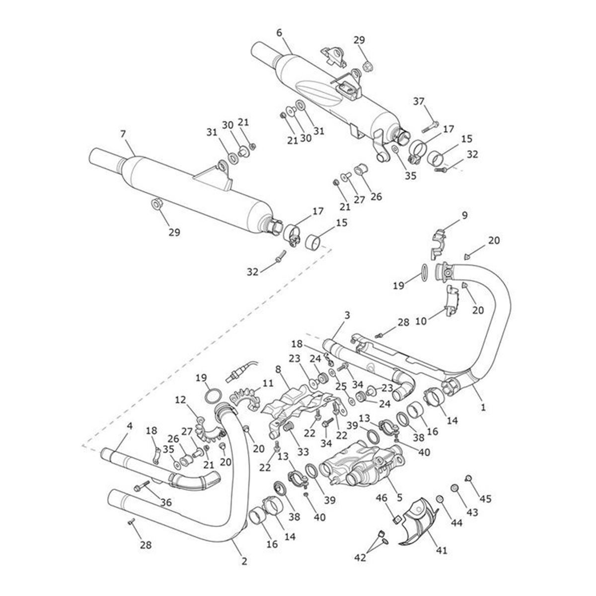 Bild von Exhaust Header Assy, RH