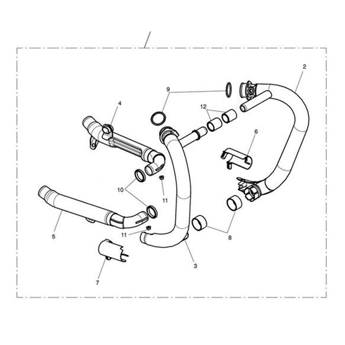 Picture of Exhaust Header Pipe, RH, Black