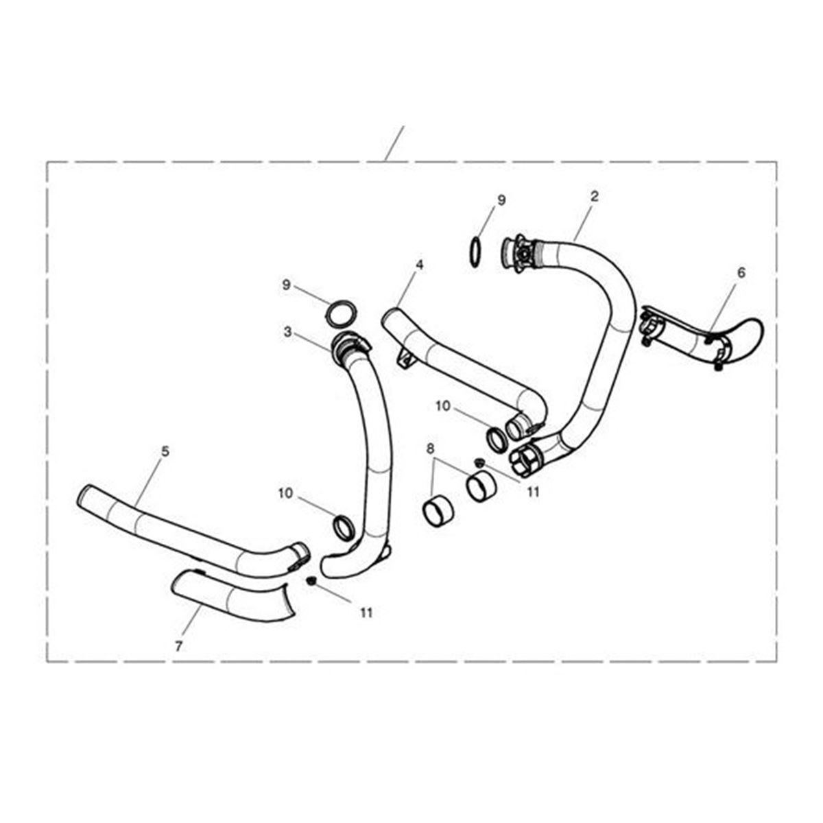Picture of Exhaust Link Pipe, RH, Black