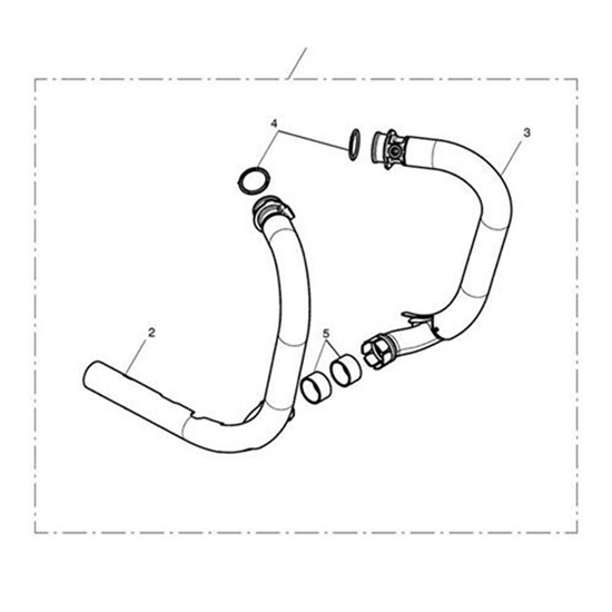 Bild von Exhaust Pipe, Twin Skin, LH Brushed