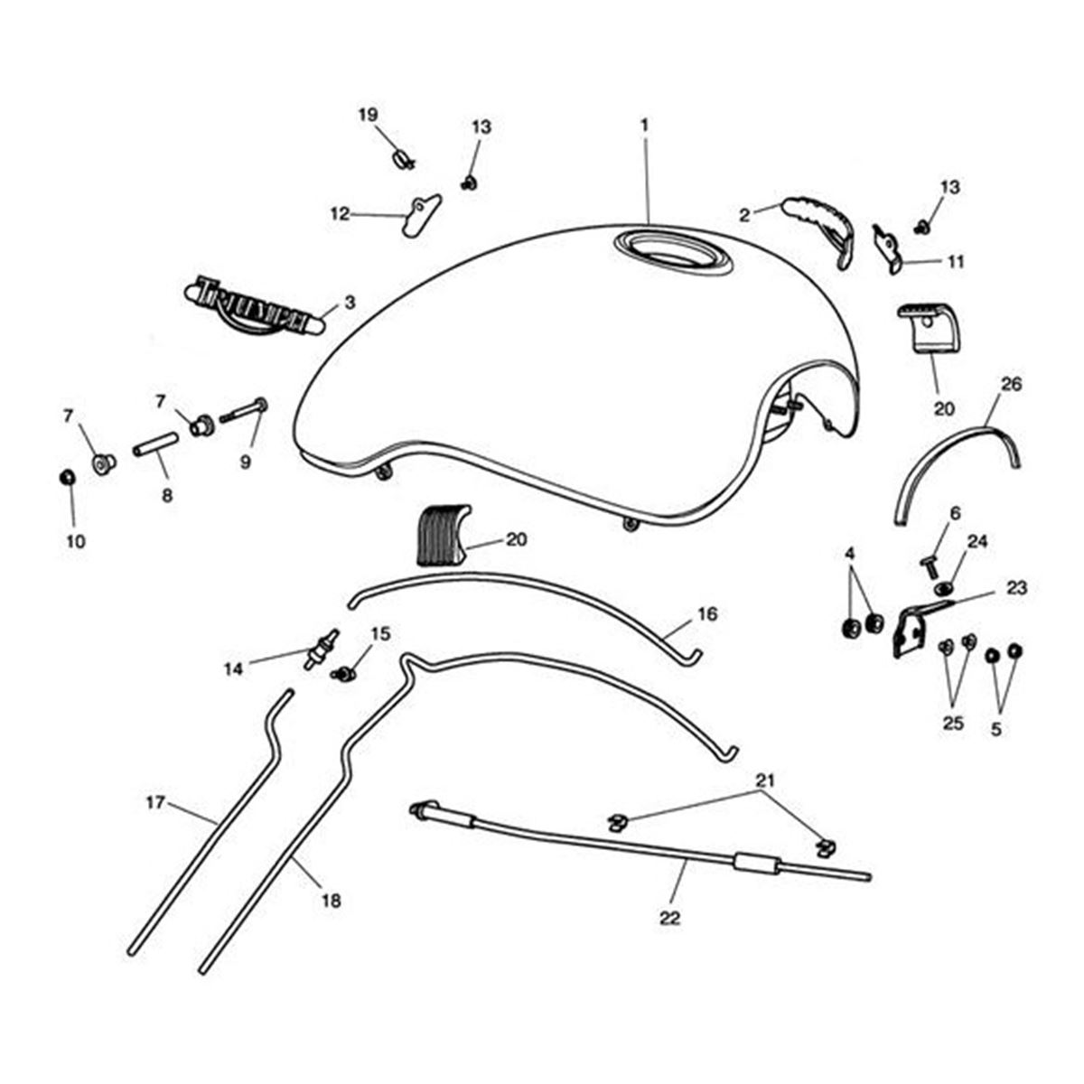 Bild von FUEL TANK ASSY,SPARES,JET BLK