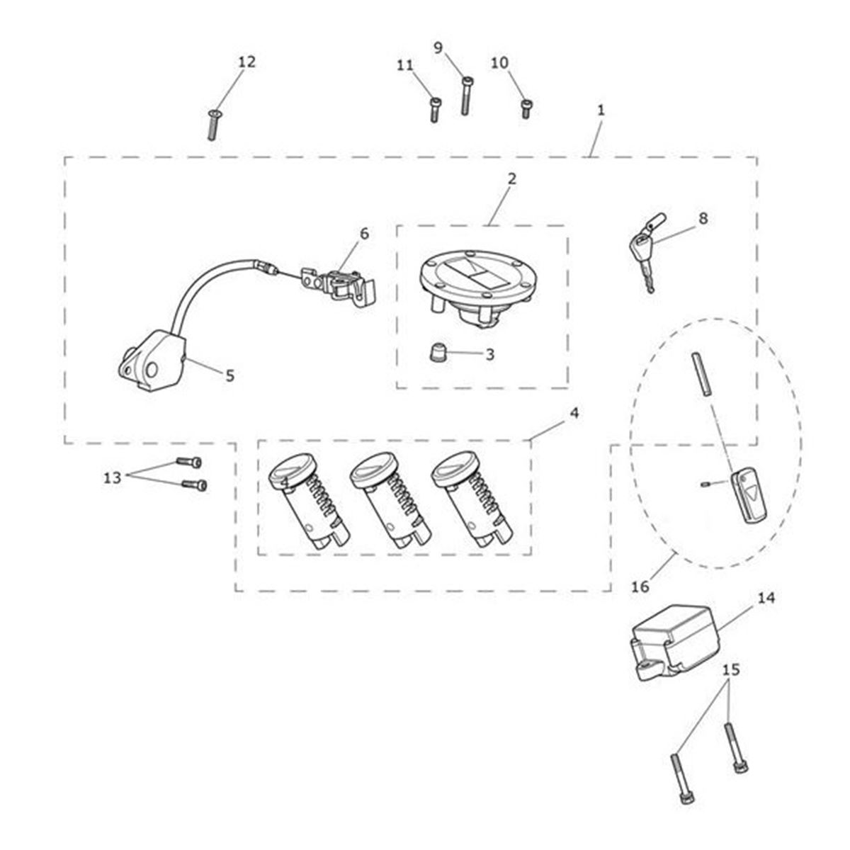 Bild von Filler Cap, Silver Key, Spares