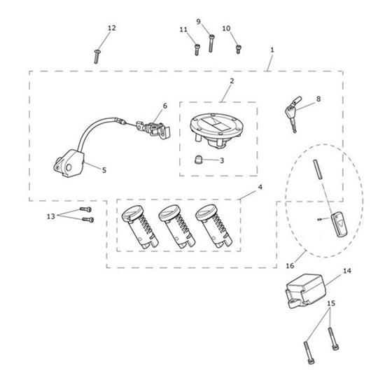 Bild von Filler Cap, Silver Key, Spares