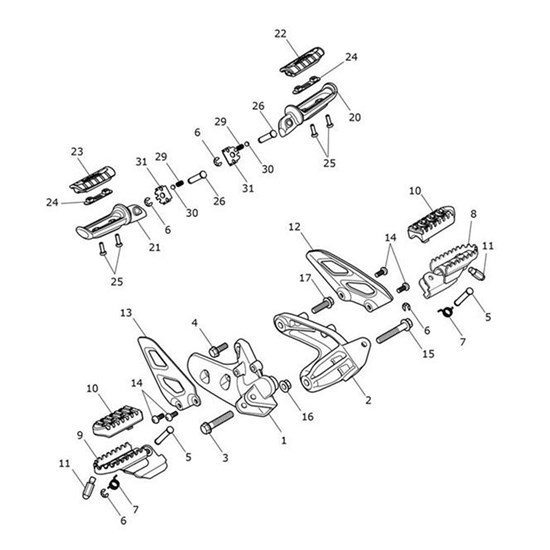 Bild von Footpeg, RH, Front