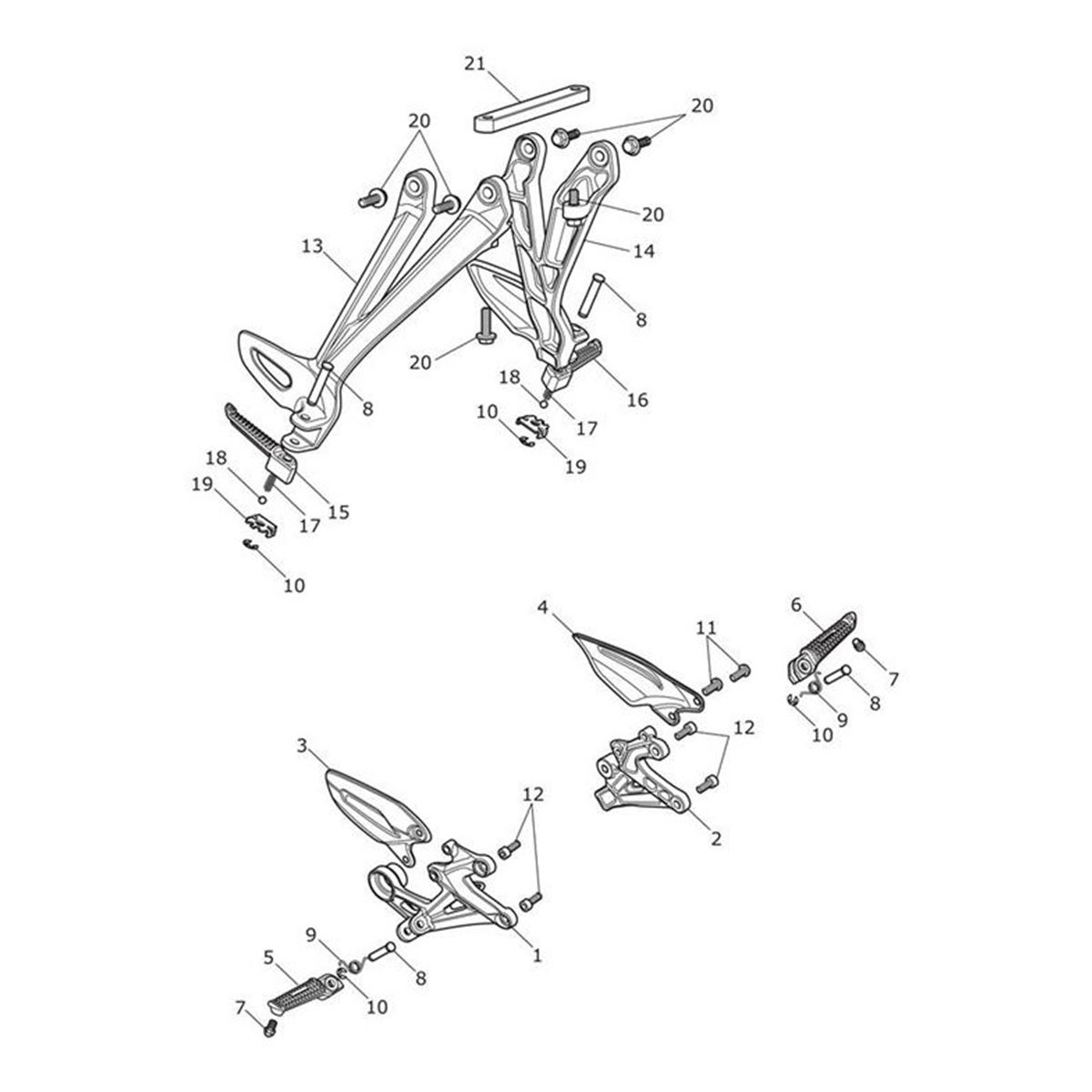 Bild von Footrest Hanger, Rear, RH