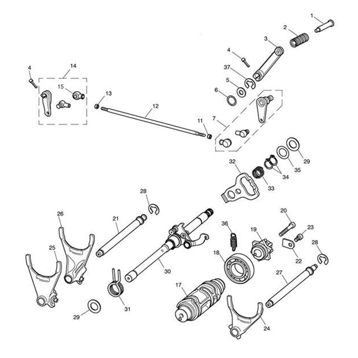 Bild von Fork, Selector, Gear, A, Steel