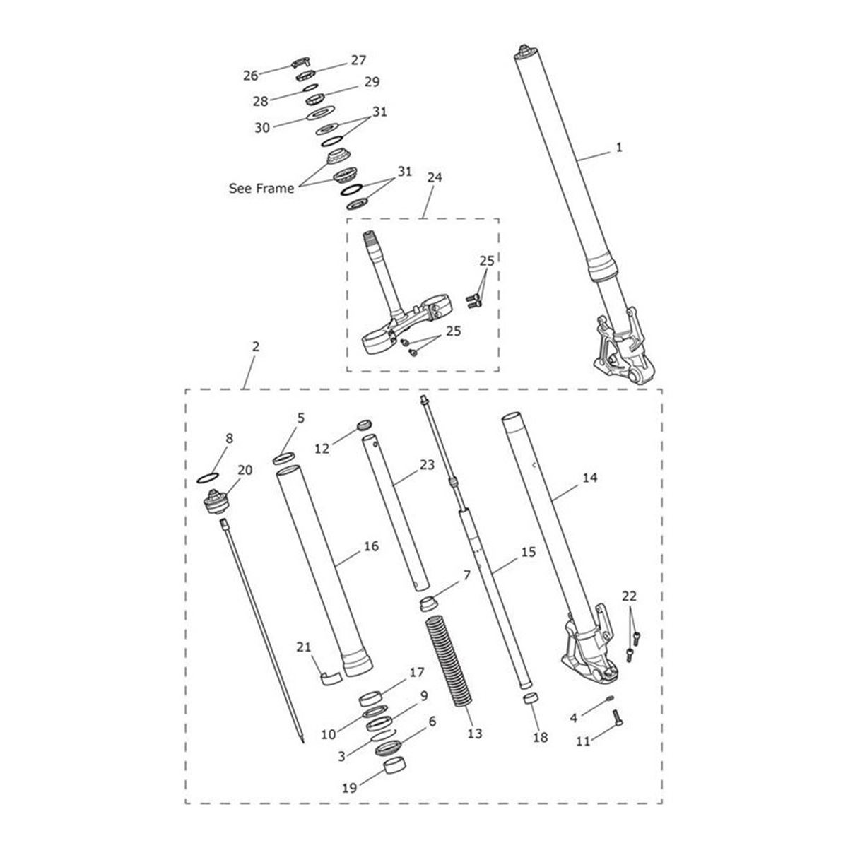 Bild von Fork Assy, Manual, LH, Black