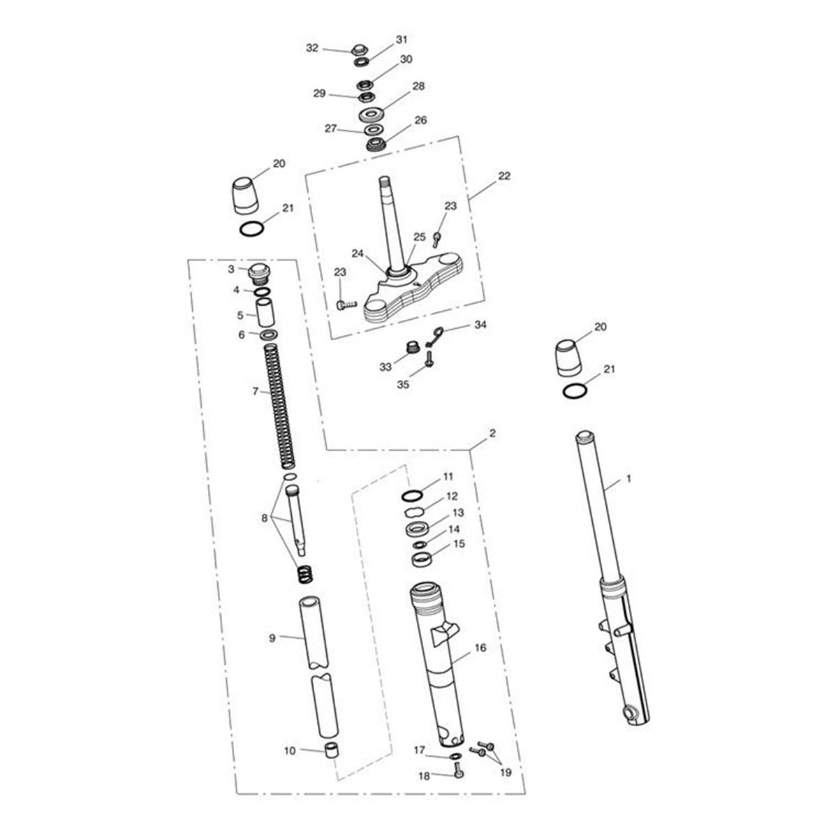 Bild von Fork Leg Assy, RH