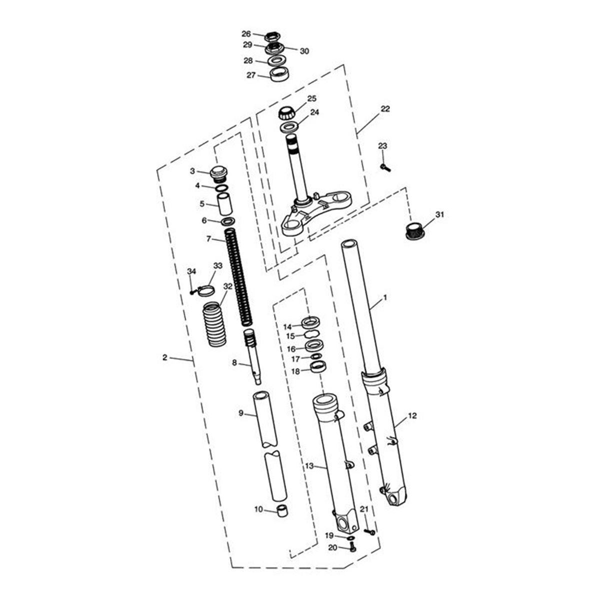 Bild von Fork Tube, RH, Outer