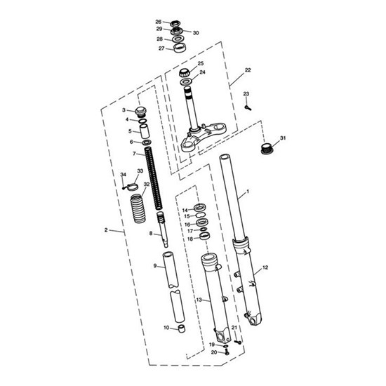 Bild von Fork Tube, RH, Outer