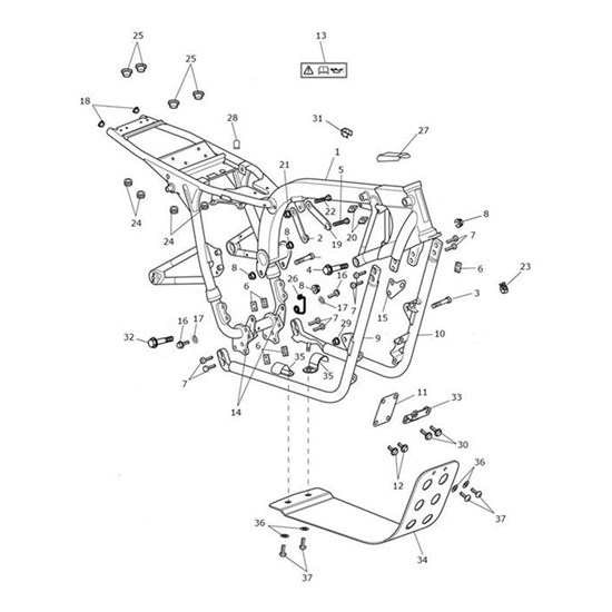 Bild von Frame Assy, California, 90% Gloss