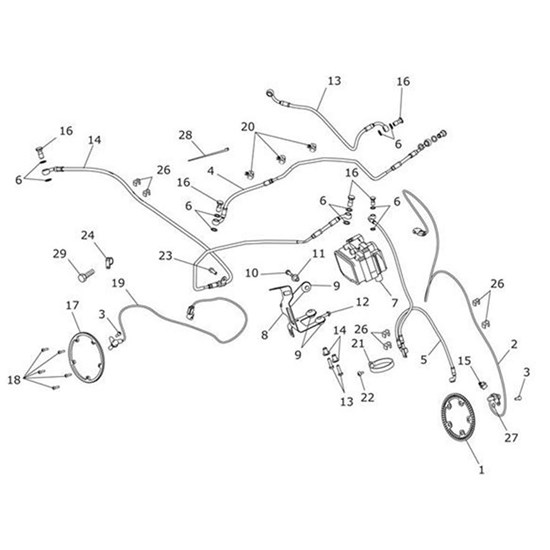 Bild von Front Brake Hose, M/Cyl to Mod