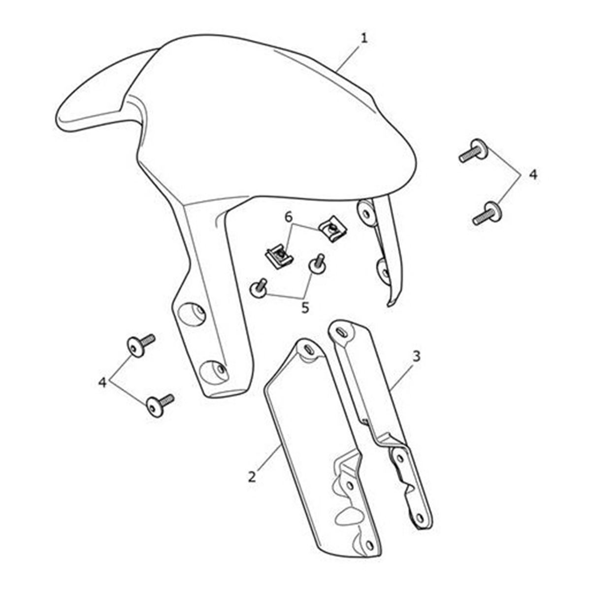Bild von Front Mudguard, Carbon, Decal