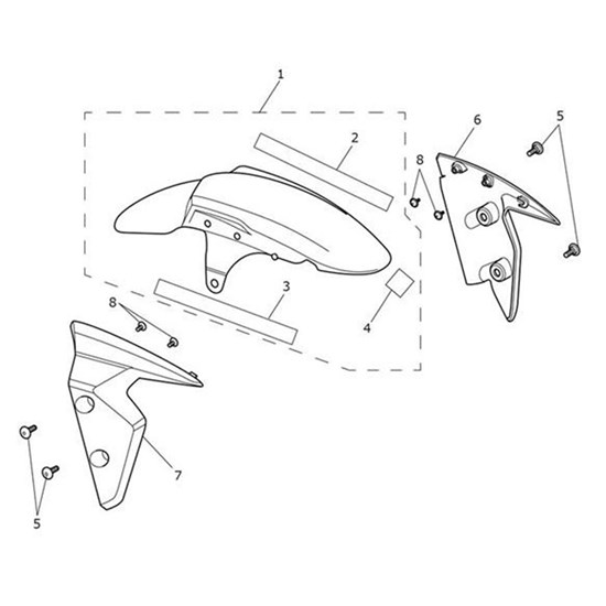 Bild von Front Mudguard, Centre, Painted