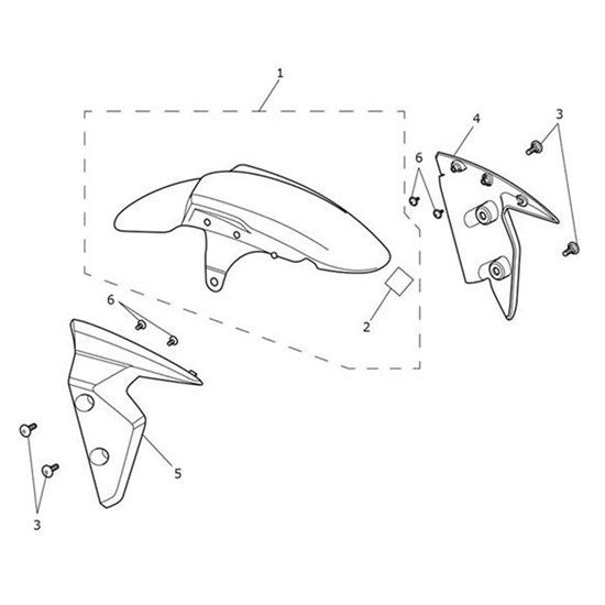 Bild von Front Mudguard, Centre, Painted