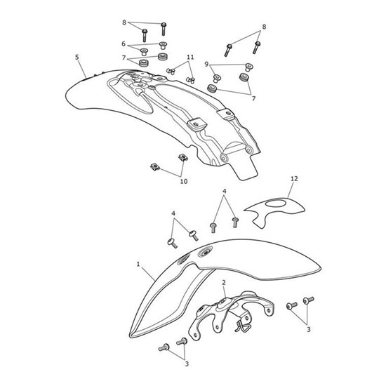 Bild von Front Mudguard, Jet Black