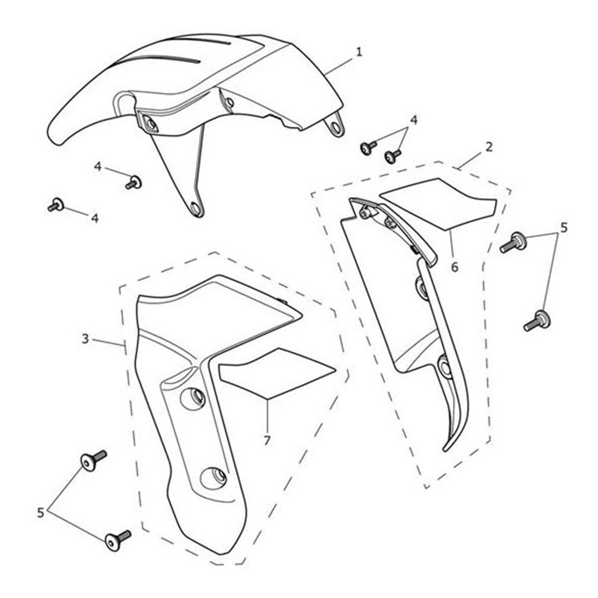 Bild von Front Mudguard, LH, Jet Black